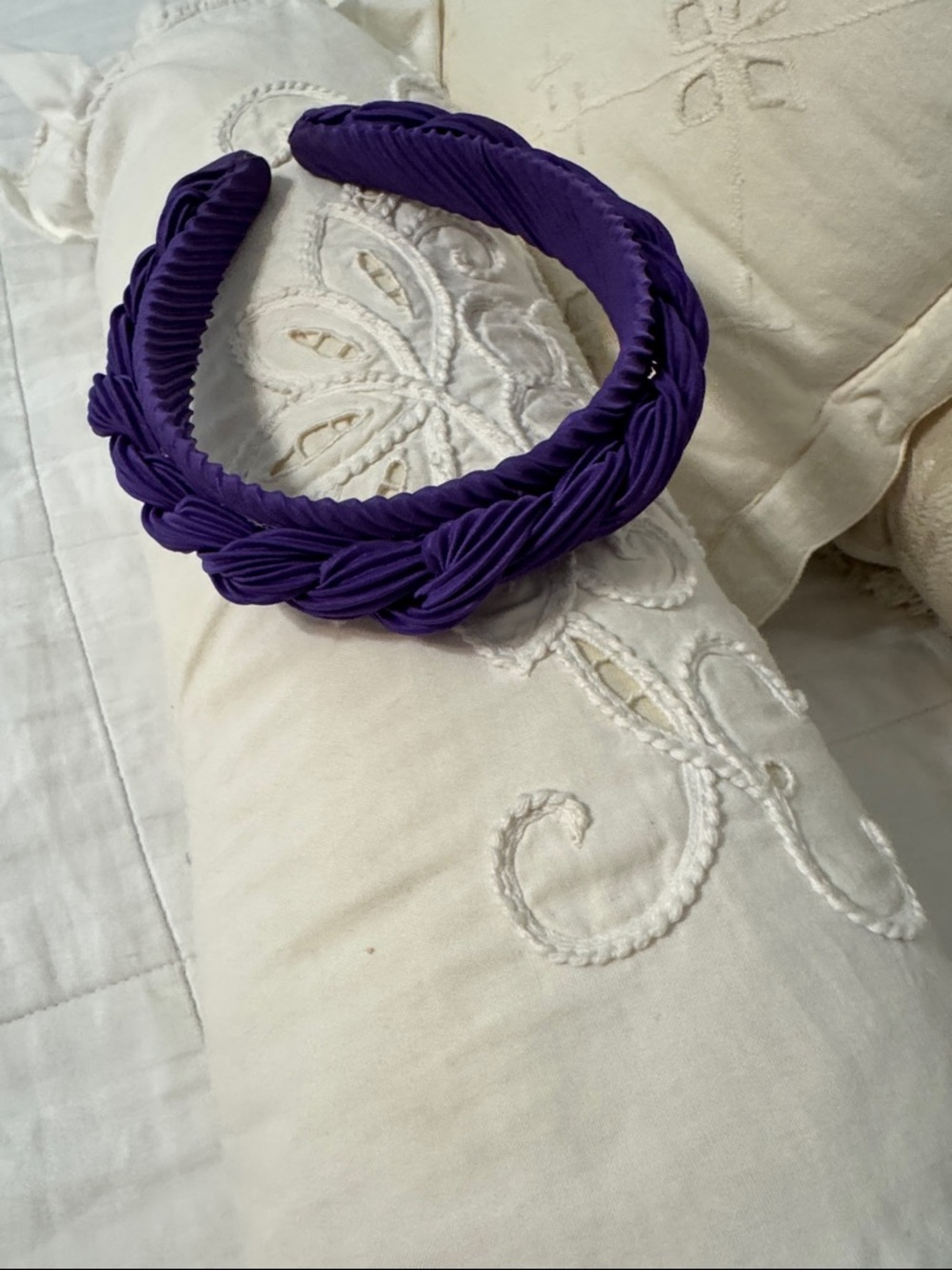 Purple Braided Fabric Headband - Women